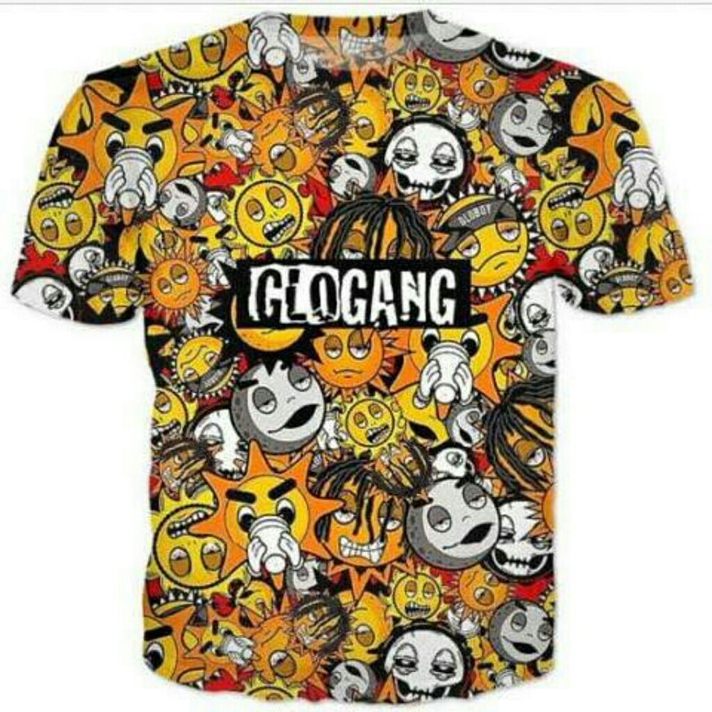 GLO GANG Chief Keef Emoji T-shirt Size Medium